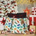 thumbnail image 6 of Rocae Colorful Dinosaur Print Christmas Drawstring Linen Gift Bag with Drawstrings Treat Bag Goody Present Bags for Christmas Party Favor, 6 of 8