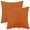 Orange, variant on Unique Bargains 1 Pair Solid Color Pillowcases with Hidden Zipper for Bed Sofa and Couch Beige 20" x 20"