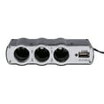 thumbnail image 1 of Adaptador de cargador de corriente continua con divisor de enchufe para encendedor de automóvil de 3 tomas y toma USB, 1 of 14