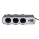 thumbnail image 5 of Adaptador de cargador de corriente CC, divisor de enchufe para encendedor de cigarrillos de coche de 3 enchufes con enchufe USB, 5 of 8