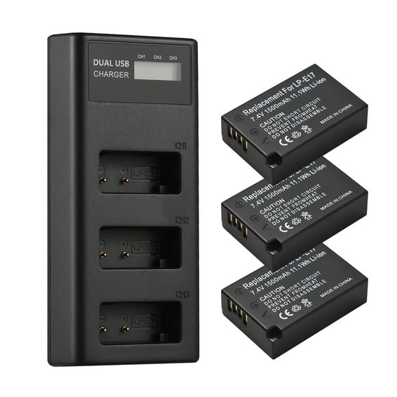 Andoer-2 ,IndicatorsUsb Lp-e17 Battery + 3pcs R 3-slot R Battery 3-slot Compatible With C Port T8i T7iUsb Type 3pcs Lp-e17Rp/rebel T8i Indicators Usb Led Indicators