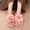 Pink, variant on Women's Flat Cotton Slippers Versatile Indoor Home Floral Decor Slippers Autumn Winter Trendy Warm Plush Slipper 2026 Pink 5.5-6