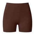 thumbnail image 4 of Workout Sets for Women 2 Piece Square Neck Long Sleeve Crop Tops High Waist Biker Shorts Gym Sets, 4 of 7