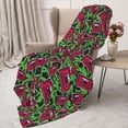 thumbnail image 3 of Rateoe Graffiti Tape Pattern Flannel Throw Blanket, Ultra-soft Blanket for Bed, Couch, Car, Hypoallergenic Anti-pilling blanket-60"x50"(Vertical), 3 of 6