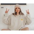 thumbnail image 6 of Moonlight Apparel Embroidered Floral Heart Bow Sweatshirt for Women Stitched Design Not Printed Minimalist Casual Crewneck Pullover, 6 of 7