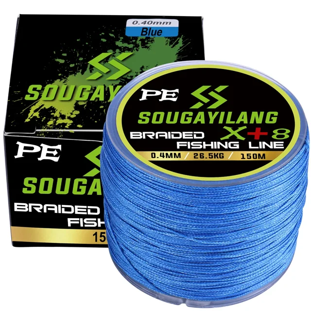 12 Strands/8 Strands/4Strands 150m Braided Line Abrasion Resistant Multifilament Fishing Line Carp Braided Line 8 Strands blue 150M-0.20MM-36.6LB