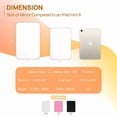 thumbnail image 5 of OMIRO 8"L x 5"W Rectangle Tabletop Makeup Mirror with Foldable Stand, Bathroom Face Mirror with Hanging Hole for Shaving, White, 5 of 6