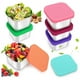 thumbnail image 1 of Contenedores de acero inoxidable para bocadillos, 6 oz, caja de almacenamiento de alimentos con salsa de metal de acero inoxidable 304 con tapas de silicona, 1 of 6