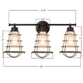 thumbnail image 2 of Costway 3-Light Vanity Light Metal Wire Cage Wall Sconce Bathroom Fixture Artist Lamp, 2 of 8