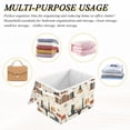 thumbnail image 6 of Yayeee Collapsible Cube Storage Bin with Lid Fabric Closet Decorative Basket with Handles, Cats Reading Pattern, 6 of 7