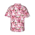 thumbnail image 3 of Daiia Rose Rabbit Hawaiian Shirt for Men Gentle Cotton Regular Short Sleeve Casual-Large, 3 of 9