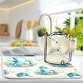 thumbnail image 5 of Cute Seahorse and Seaweed Dish Drying Mat 16x18 Absorbent Microfiber Draining Rack Pad for Kitchen Counter Sink, 5 of 8