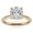 Yellow, variant on Solitaire Engagement Ring, Certified 3Carat Round Cut Lab Created Moissanite in 18K Rose Gold Plating for Women
