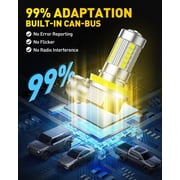 AUXITO Upgraded H11/H8 LED Fog Light Bulbs, 6500K Cool White, 1:1 Mini Size H11/H8/H16 LED Fog Light Bulbs, 360° Full Illumination(Pack of 2)