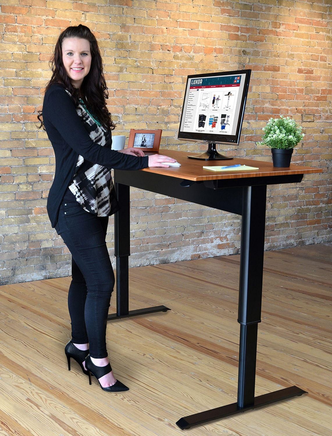 Luxor 48" Pneumatic Adjustable-Height Standing Desk