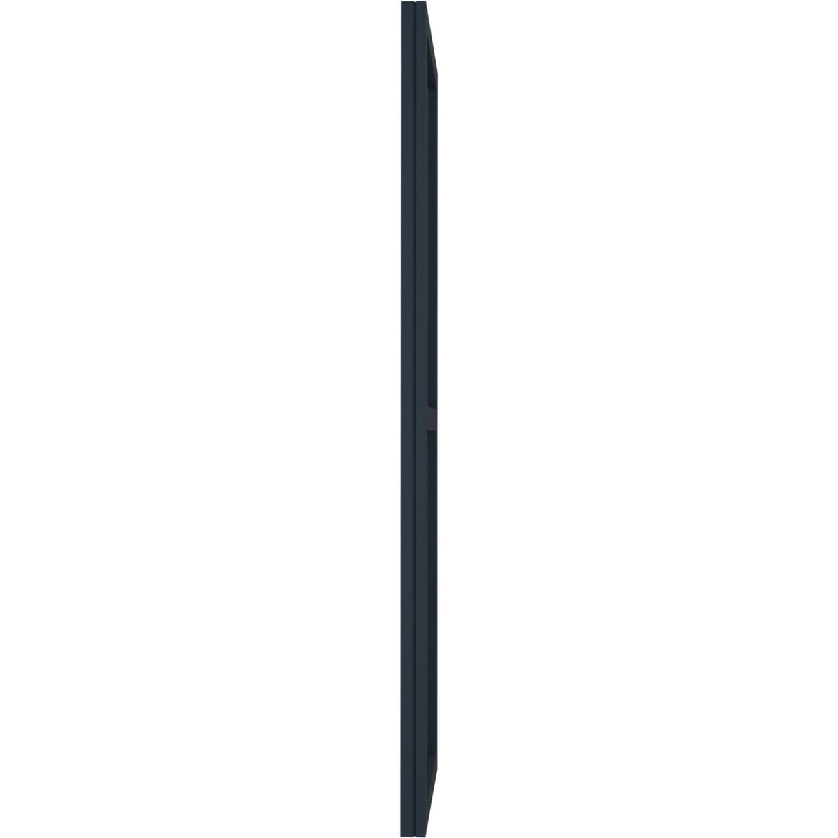 Ekena Millwork 17 1/2"W x 45"H Americraft Five Board Exterior Real Wood Two Equal Panel Framed Board-n-Batten Shutters (Per Pair), Starless Night Blue
