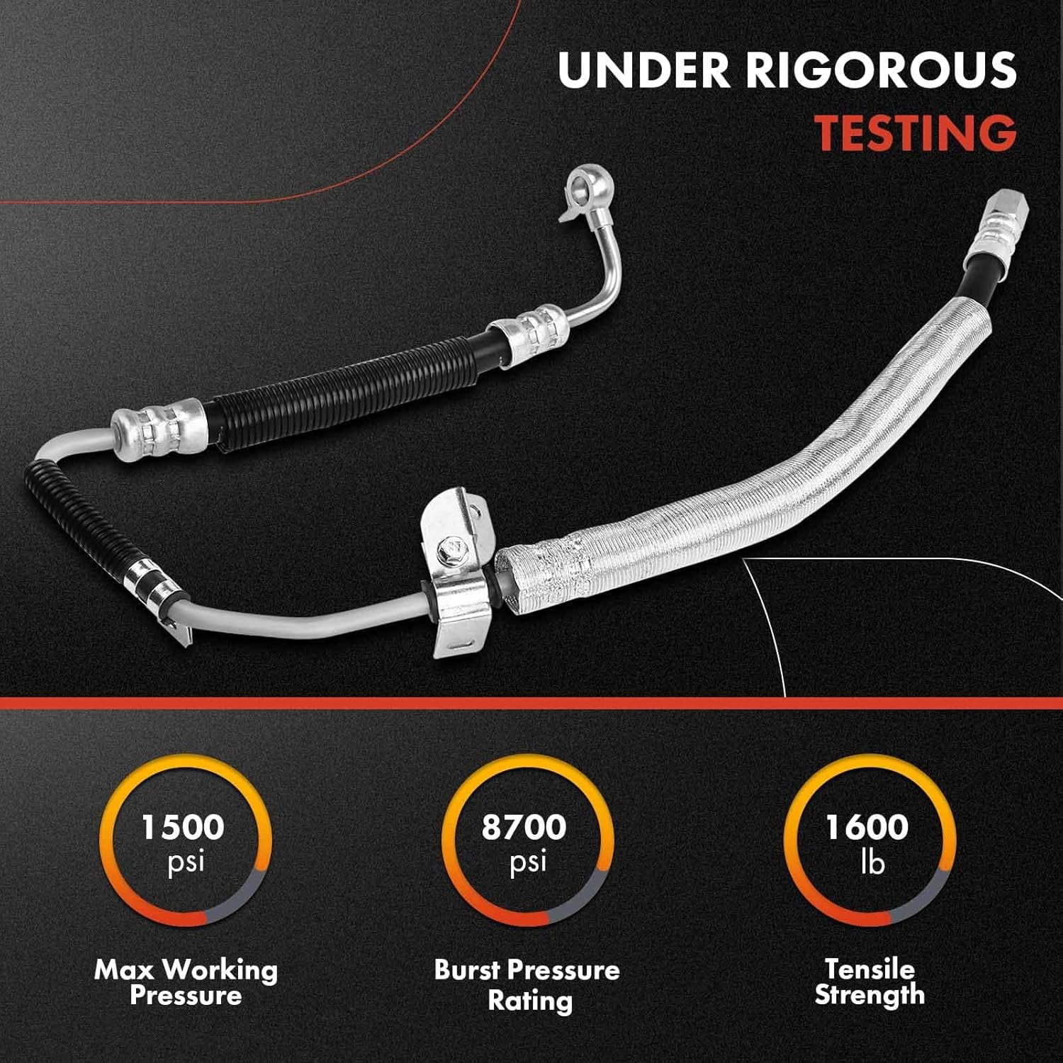 A-Premium Power Steering Pressure Hose Line Assembly Compatible with Toyota Camry 2001-2006, Solara 2004-2006 2008 & Lexus ES300, ES330, 3.0L 3.3L, with O-ring & Aluminum Foil Sheath, From Pump