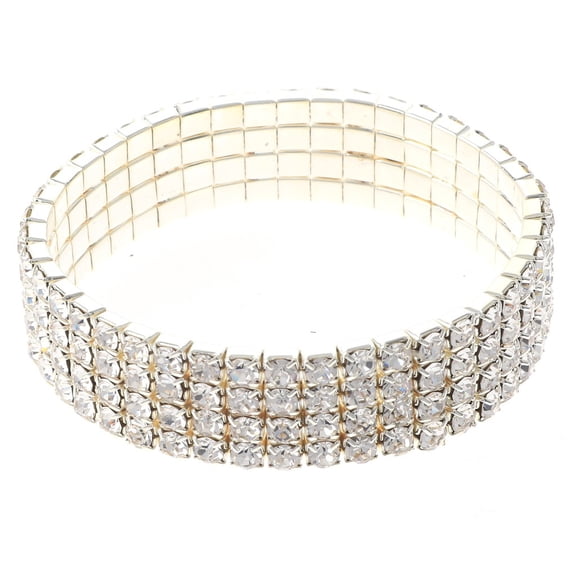 Rhinestone Stretch Bracelet / 4 Lines