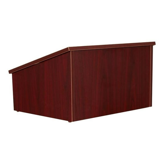 Pemberly Row Contemporary Wood Tabletop Lectern in Mahogany Finish