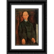 Amedeo Modigliani 2x Matted 20x24 Black Ornate Framed Art Print 'Portrait of Pinchus Kremenge'