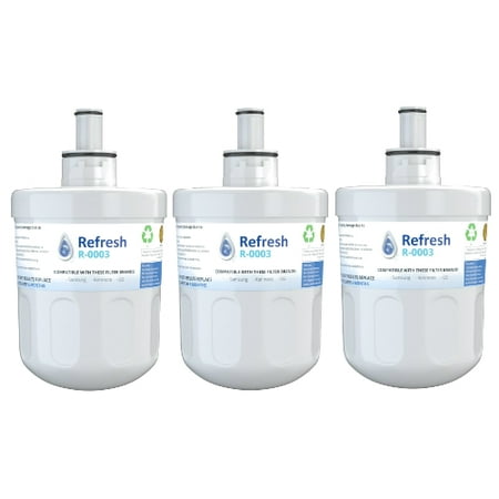 Replacement For Samsung RFG237AARS Refrigerator Water Filter - by Refresh (3 Pack)