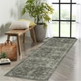 thumbnail image 1 of Aoile 2x6 Runner Rug, Vintage Floral Washable Rug for Entryway, Non Slip Low Pile, Brownish Green, 1 of 10