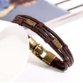 thumbnail image 4 of Xihbxyly Brazalete de Cuero para Hombre, Elegante Pulsera de Acero Inoxidable Dorado, Exquisita Artesanía, Accesorio de Moda para Cualquier Atuendo, Uso Informal o Formal, Perfecto para Cualquier Hom, 4 of 6