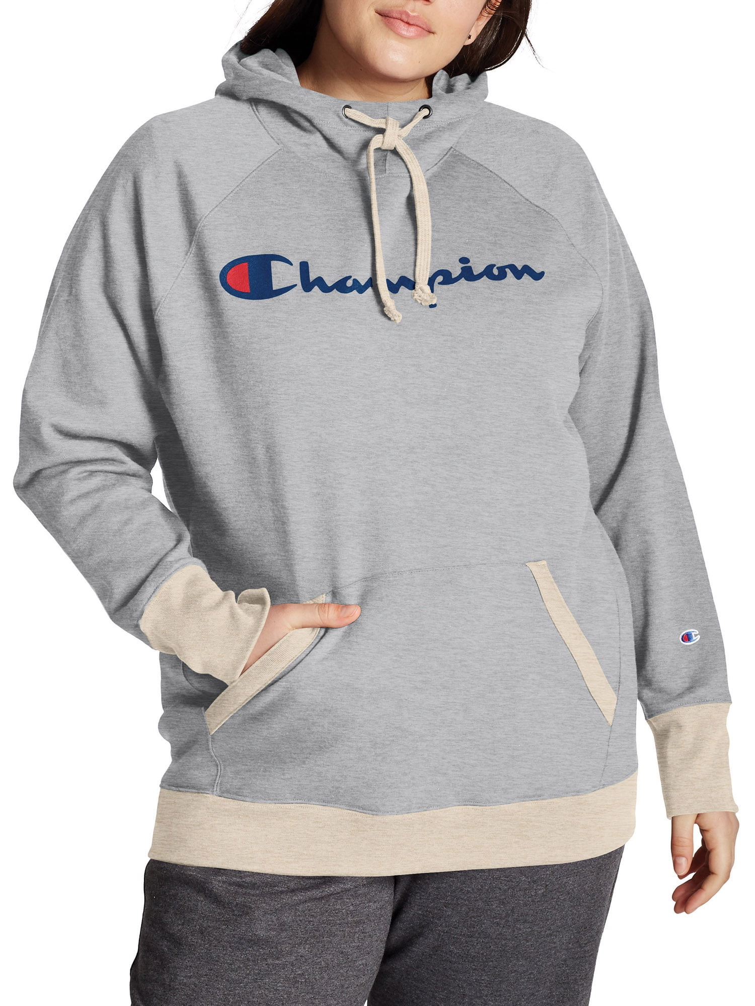 Champion Womens Plus-Size Powerblend Graphic Hoodie 