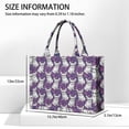 thumbnail image 3 of Large Capacity Tote Bag,Purple French Bulldog Handbag Fashion Luxury Tote Bag,15.7"x13"x 5.1" Inches,Laptop Compatible, 3 of 6