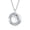 Grey, variant on Womens CZ Pave Cubic Zirconia Horseshoe Pendant Necklace 14K Gold Plated Silver