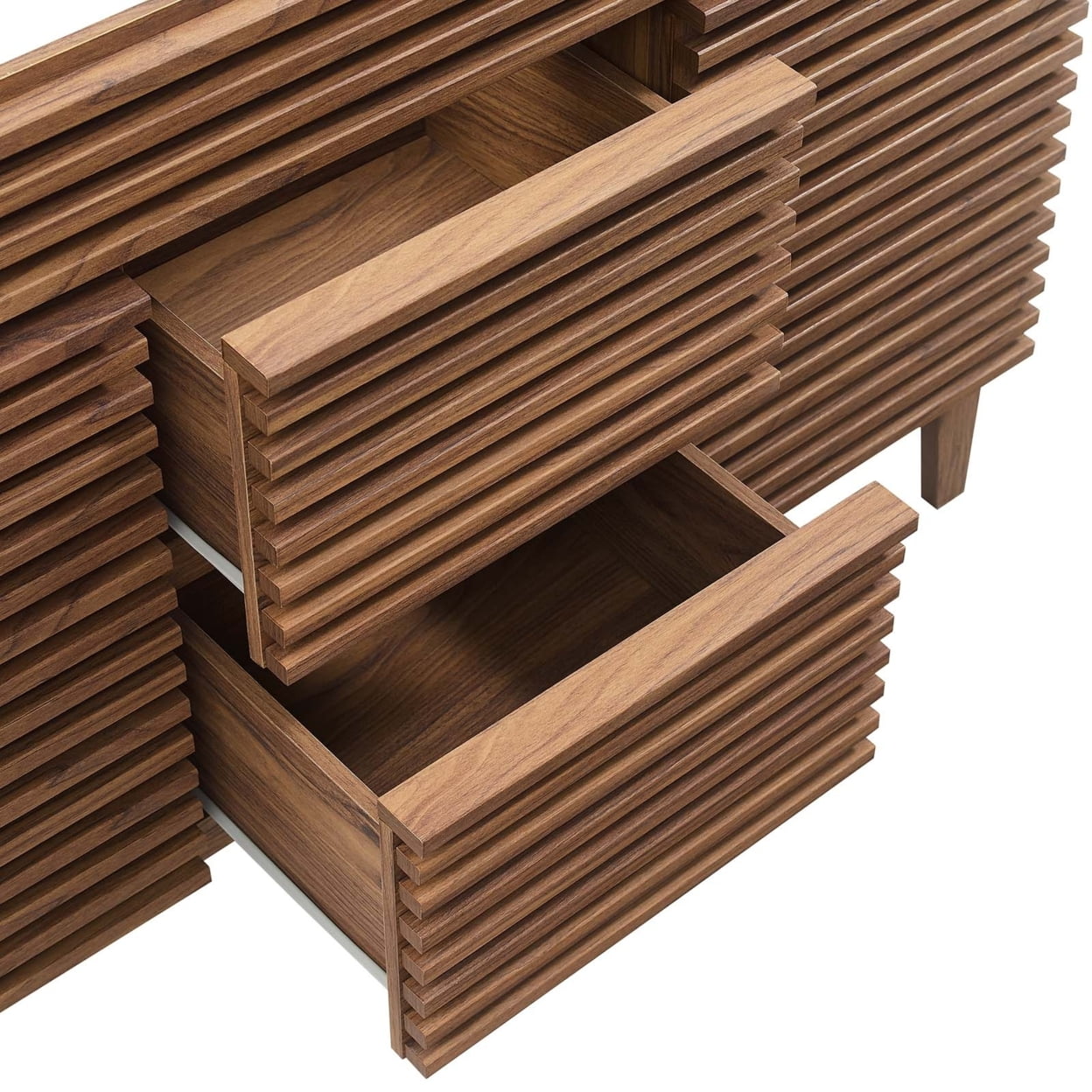 Render 48" Double Sink Compatible (Not Included) Bathroom Vanity Cabinet in Walnut