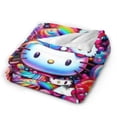 thumbnail image 3 of Hello Kitty Blanket, Super Soft Throw Blanket, Cozy Flannel Blankets For Boys Girls, Warm Blankets For Couch Sofa Bed, 40"X30", 3 of 9