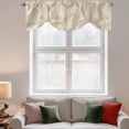 thumbnail image 3 of Beige Summer Tie Up Valances Curtain, Adjustable Kitchen Sea Turtle Starfish Coral Ocean Retro Linen Valances for Windows Decor, Rod Pocket Short Curtains Set for Bedroom/Bathroom, 54"x18", 3 of 9