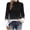 Black#05, variant on Fashion Womens Puff Long Sleeve Shirts Dressy Casual Fall Spring Mock Neck Ruched Pleated Front Tunic Blouse Loose Fit Graphic T-Shirts Trendy Smocked Cuffs Tops White#02 XXL