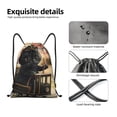 thumbnail image 4 of Xecao Adorable Kitten On Mini Train Pattern Sports Drawstring Backpack - String Swim Gym Bag with Wet Proof Pocket for Women&Men-Small, 4 of 6