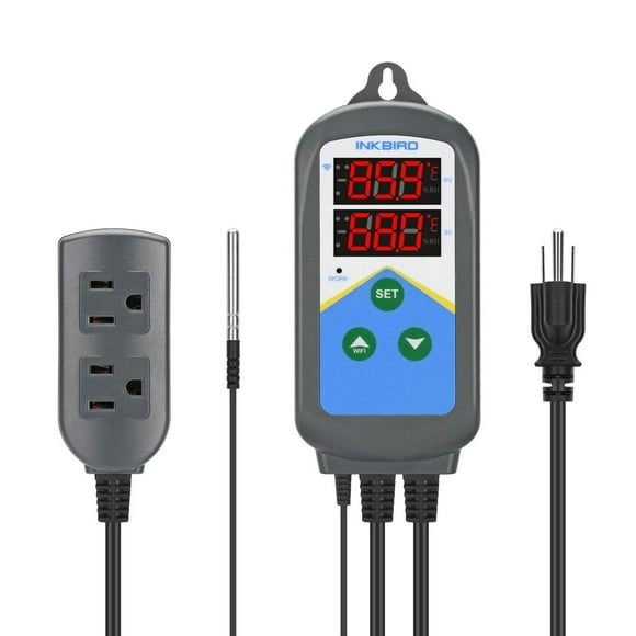 Inkbird Heating Temperature ControllerITC-306T-WIFI, 24 Hours Digital Cycle Timer Thermostat for Greenhouse, Germination, Reptiles, Incubation, Heating Only, Android&iOS