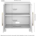 thumbnail image 3 of 28" Wooden Accent Cabinet, Modern Sideboard Buffet Cabinet with 2 Doors and an Adjustable Shelf for Living Room, Dining Room, Bedroom or Entryway, Cloud White, 3 of 6