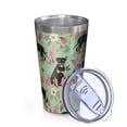 thumbnail image 2 of 16oz Tumblers Rottweiler with Floral Stainless Steel Vacuum Insulated Double Wall Travel Tumbler Cups Mug with Lid and Straw,Cleaning Brush for Coffee,Tea, 2 of 4