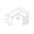 thumbnail image 4 of Monarch Specialties Computer Desk, Home Office, Corner, Storage Shelves, 48"l, L Shape, Work, Laptop, Laminate, White, Contemporary, Modern, 4 of 4