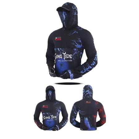 Fishing Suit Jacket and Pants Set Long Sleeve Hooded Sun Protection Quick Dry Breathable 2-Piece Men s 4XL