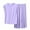 Purple, variant on ABATAB Plus Size Womens Pajama Sets 2 Piece Lounge Set Comfy Crewneck Short Sleeve Tops and Capri Pants Cute Pjs Summer Outfits
