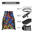 thumbnail image 4 of Yiaed Vintage Audio Cassettes Print School Backpack College Backpack Daypacks for Students High School Spacious and Durable Daypack for Work and Travel-One Size, 4 of 6