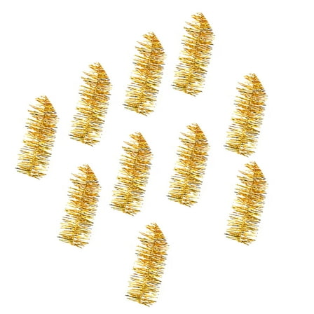 FRCOLOR Golden Shiny Garland for Decoration Made of PVC Adds Festive Atmosphere 10 Pieces