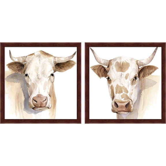 Great Art Now Ranch Shadow by Grace Popp, 2 Piece Framed Art Set Each 13"W x 13"H