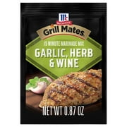 McCormick GRILL MATES Garlic, Herb & Wine Marinade Seasoning Mix, 0.87 oz Packet