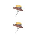 thumbnail image 4 of Sombreros para el sol Qarigey Ropa de protección solar Accesorio Niños Adultos Senderismo Coleta Agujero Pescador Azul, 4 of 6