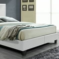 thumbnail image 4 of Home Bedroom Furniture Nora Faux Leather Upholstered King Panel Bed - White, 4 of 7