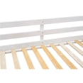 thumbnail image 4 of Twin XL over Queen Bunk Bed with Ladder, Can be Divided into 2 Beds, Solid Wood Bed Frame with Full Length Safety Guardrails and Slats Support, for Teens Adults, No Box Spring Needed, White, 4 of 9