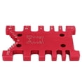 thumbnail image 3 of Tenon Caliper, Aluminum Alloy Long Service Life Tenon Card Gauge Simple Operation Portable Fine Workmanship  For Woodworking Red, 3 of 8