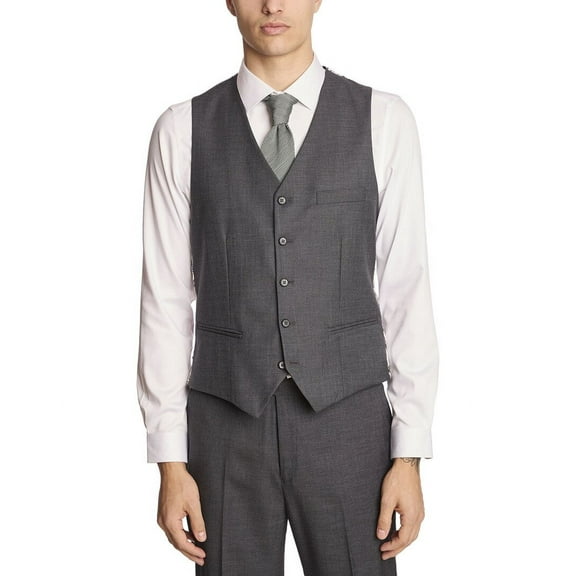 Paisley & Gray mens Eaton Slim 5-Button Vest, XXL, Grey
